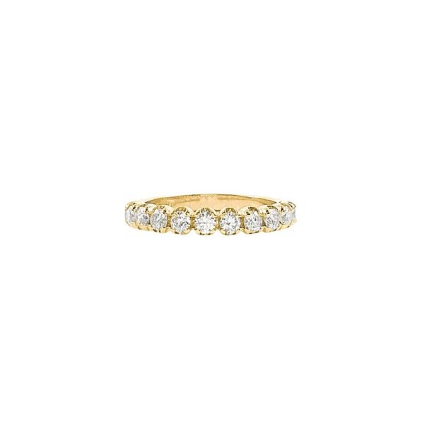 crescent prong lab grown diamond ring