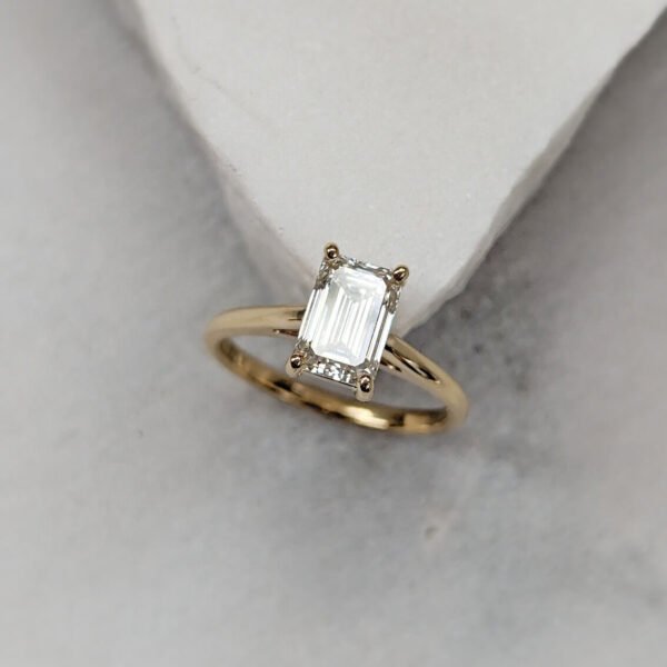 emerald cut solitaire