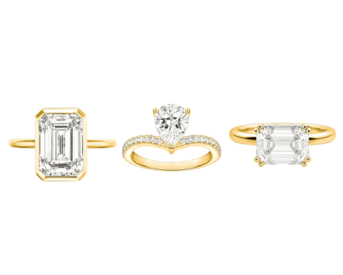 unique shapes and style of engagement rings